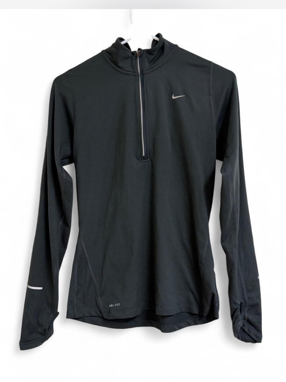 Nike Men’s Black Long-Sleeve Quarter-Zip Swim Rash Guard